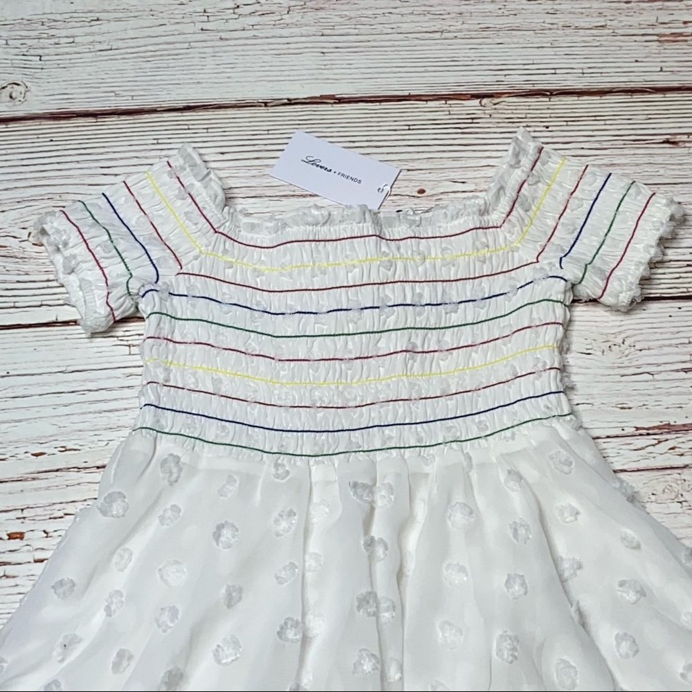 NWT Lovers + Friends Off The Shoulder Babydoll Mini Dress in White Sz S - Picture 6 of 16